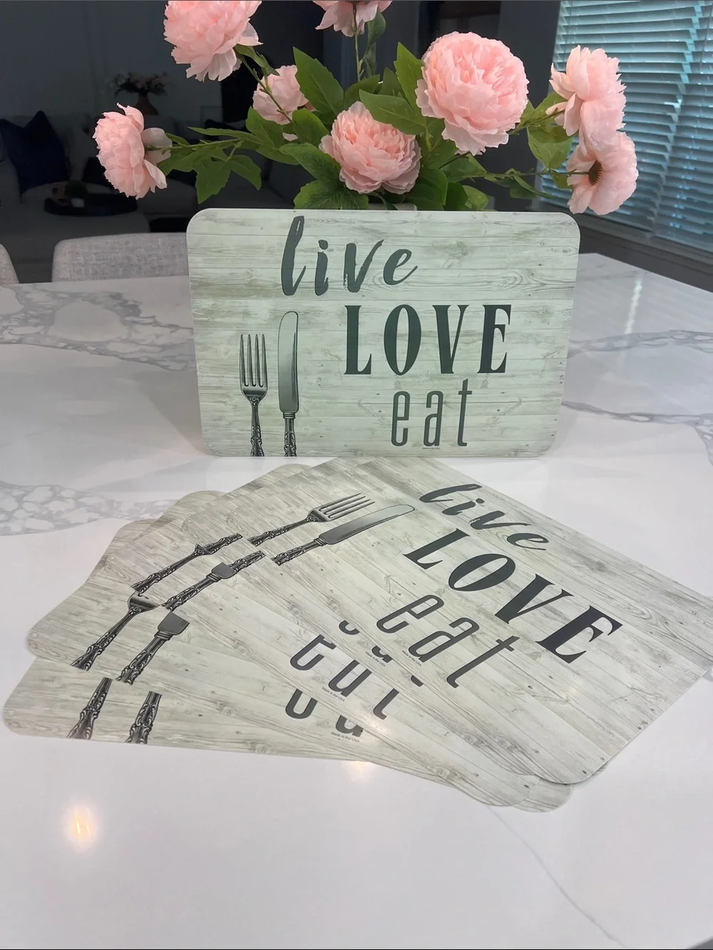 Live 🍴Love 🍴eat... 6pc Placemats.